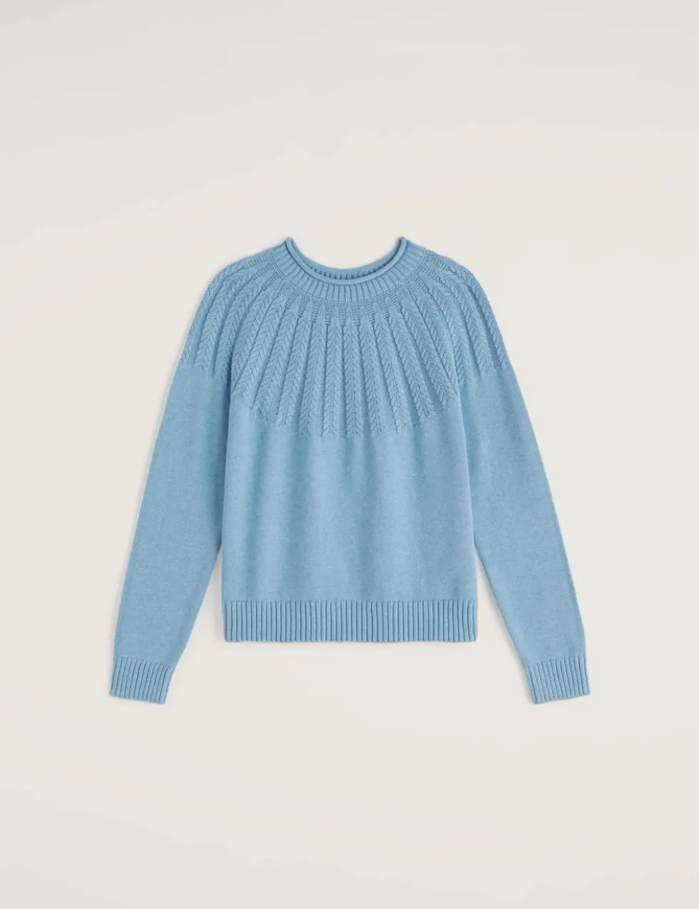 Pure Cotton Textured Relaxed Jumper