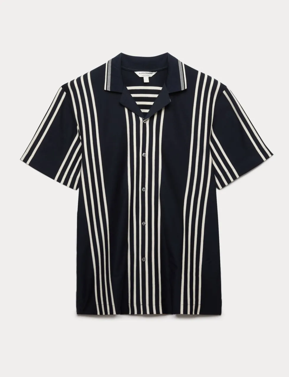 Pure Cotton Textured Revere Polo Shirt