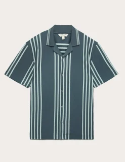 Pure Cotton Textured Revere Polo Shirt