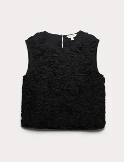 Pure Cotton Textured Shell Top
