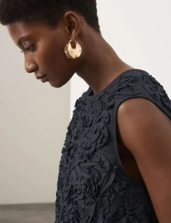 Pure Cotton Textured Shell Top