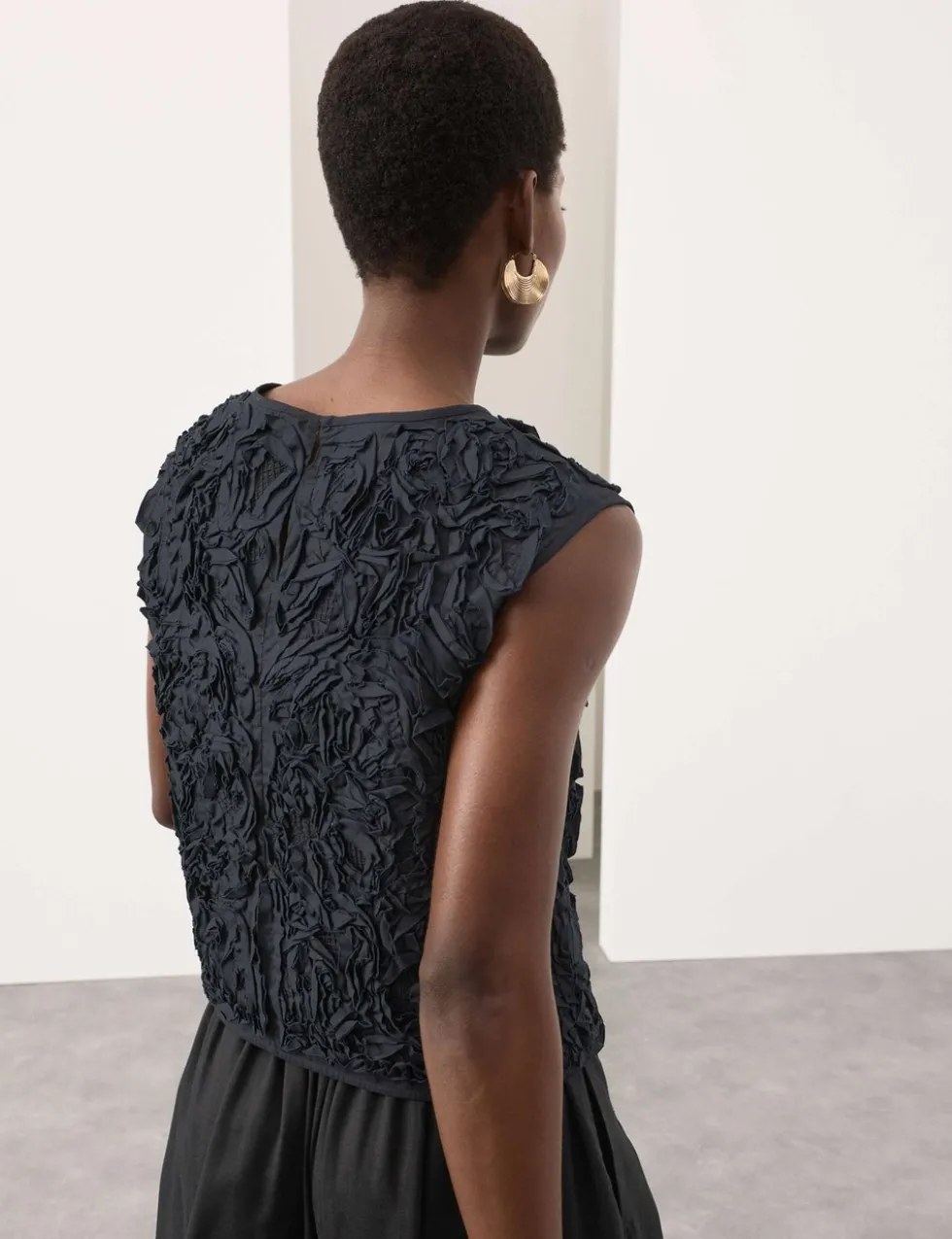 Pure Cotton Textured Shell Top