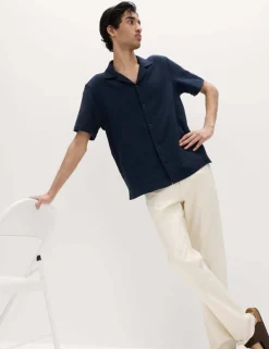 Pure Cotton Textured Shirt