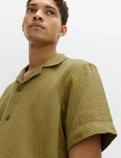 Pure Cotton Textured Shirt