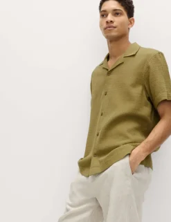 Pure Cotton Textured Shirt
