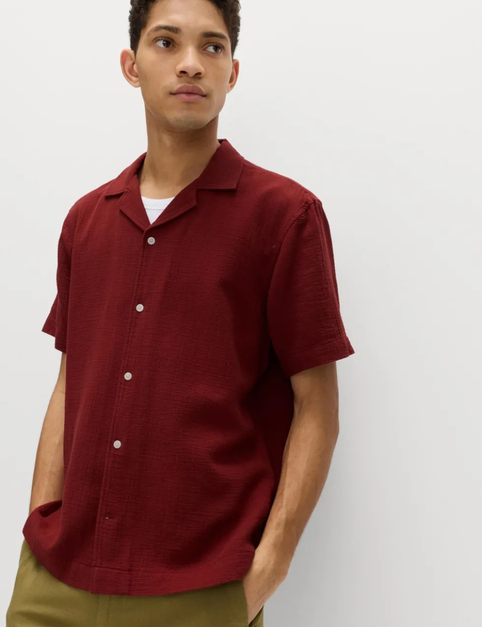Pure Cotton Textured Shirt