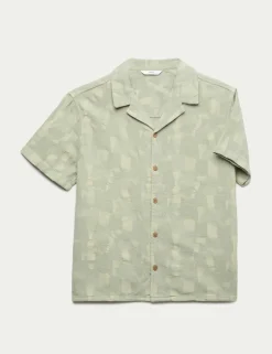 Pure Cotton Textured Shirt (6-16 Yrs)