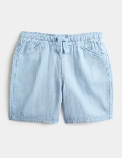Pure Cotton Textured Shorts (2-8 Yrs)