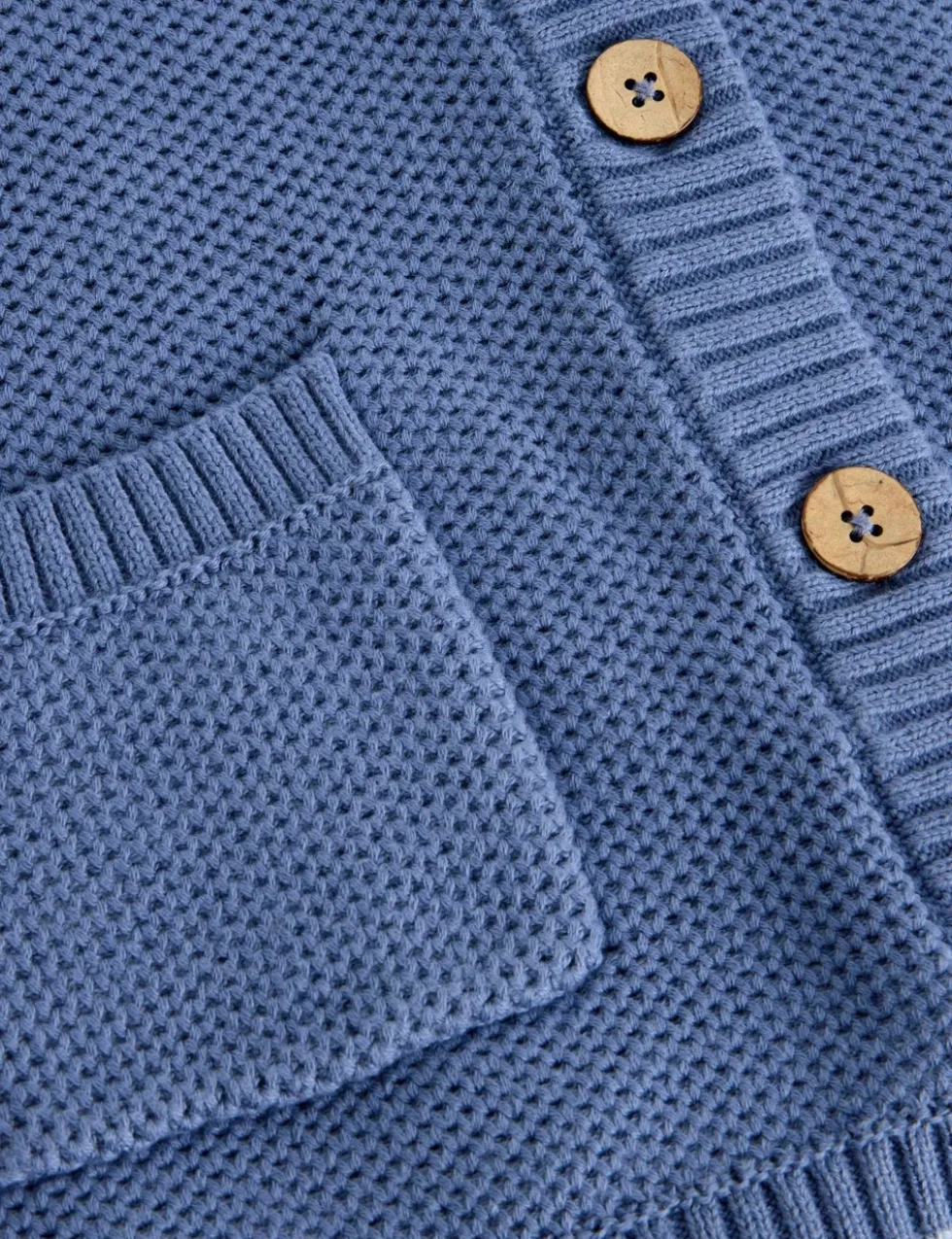 Pure Cotton Textured Short Sleeved Cardigan