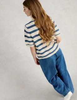 Pure Cotton Textured Short Sleeved Cardigan