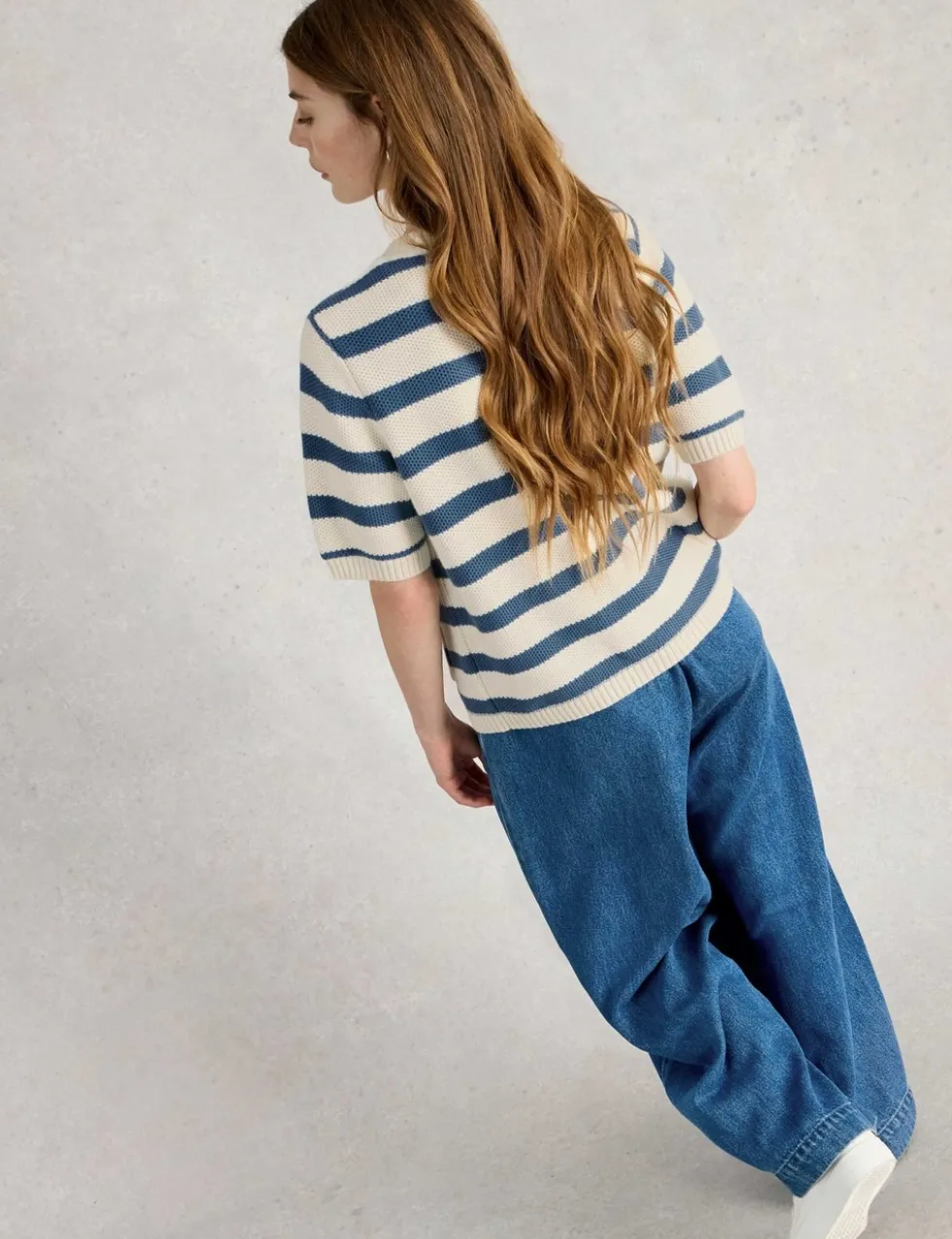 Pure Cotton Textured Short Sleeved Cardigan