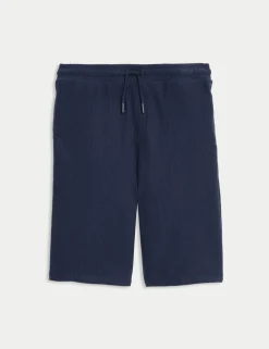 Pure Cotton Textured Shorts (6-16 Yrs)