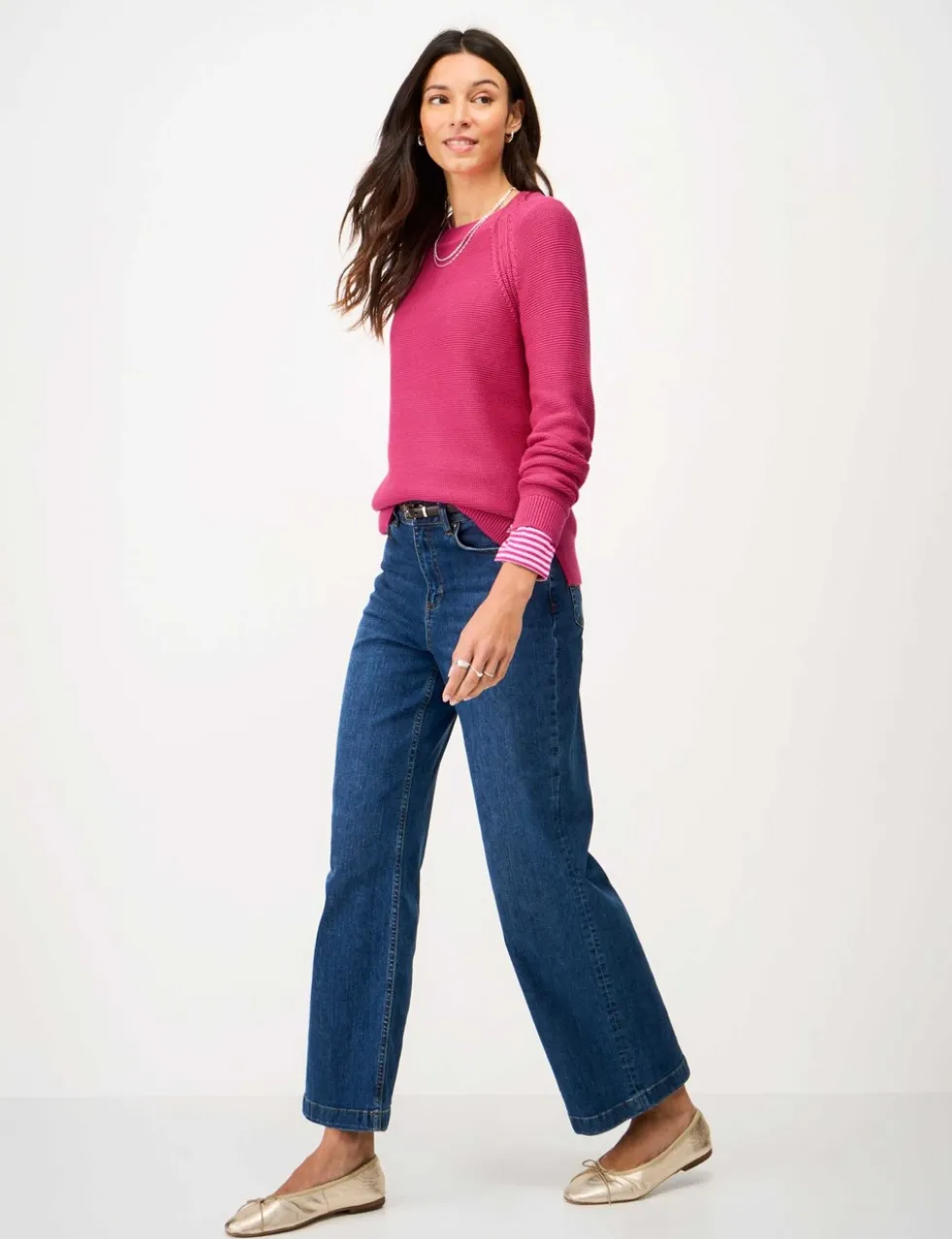 Pure Cotton Textured Stitch Jumper