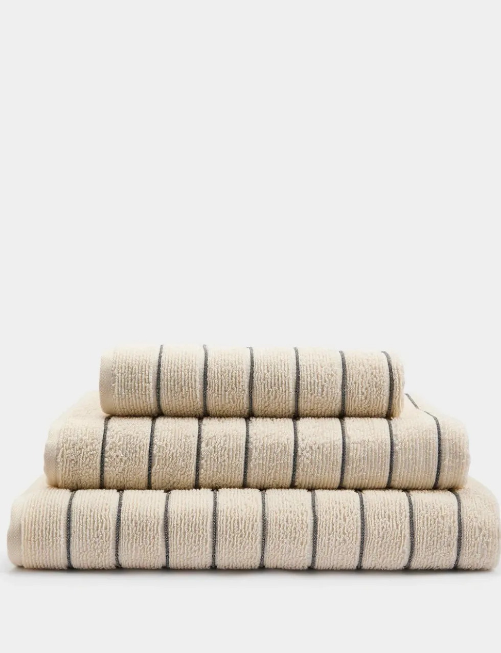 Pure Cotton Textured Striped Towel