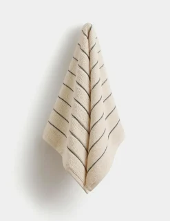 Pure Cotton Textured Striped Towel