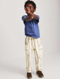 Pure Cotton Textured Striped Trousers (2-8 Yrs)