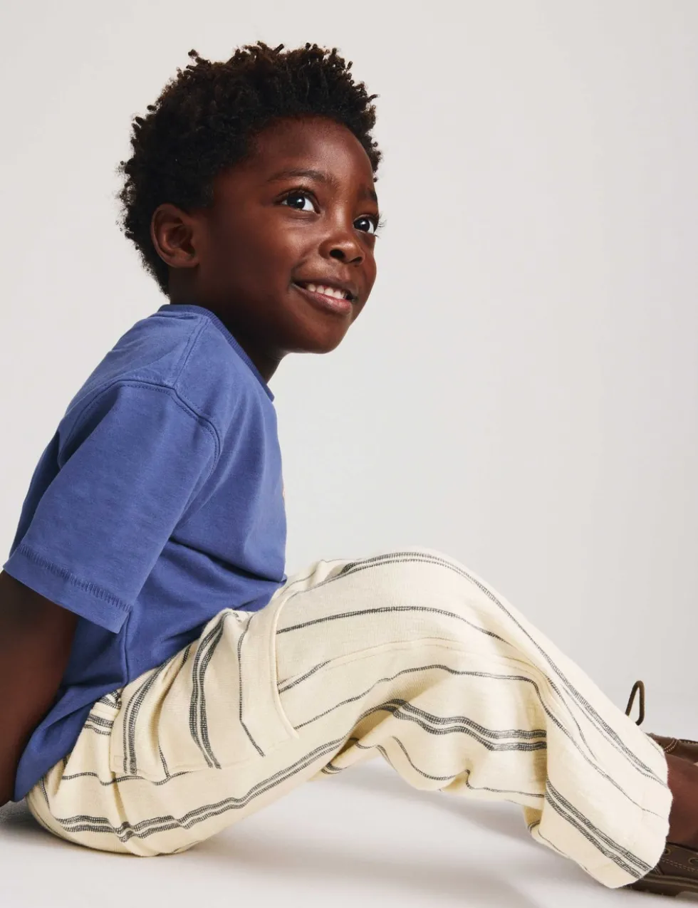 Pure Cotton Textured Striped Trousers (2-8 Yrs)