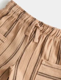 Pure Cotton Textured Striped Trousers (2-8 Yrs)