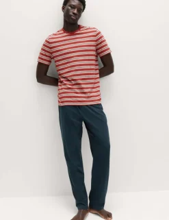Pure Cotton Textured Stripe Pyjama Set
