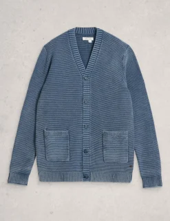Pure Cotton Textured V-Neck Cardigan