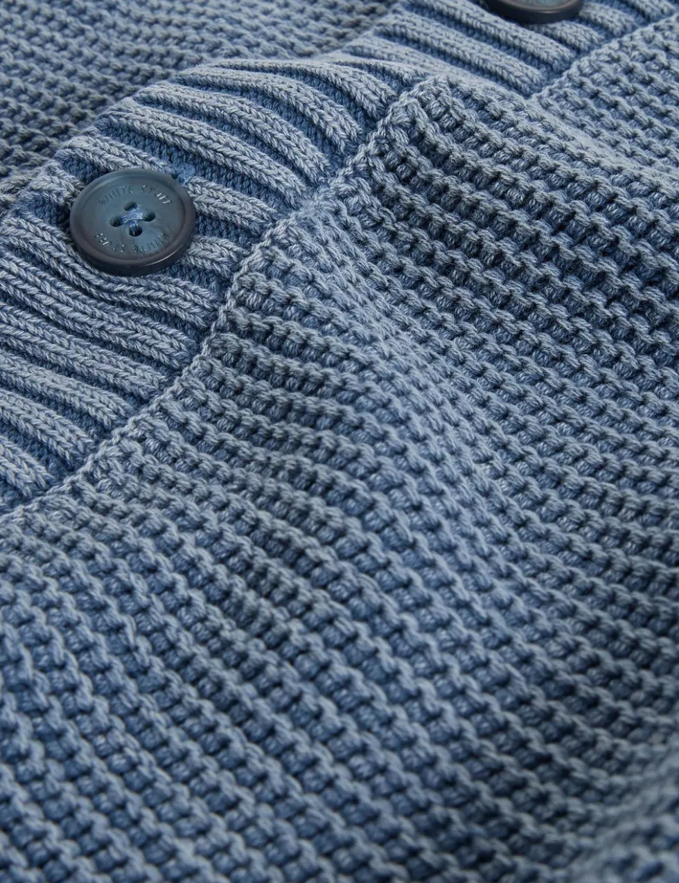 Pure Cotton Textured V-Neck Cardigan