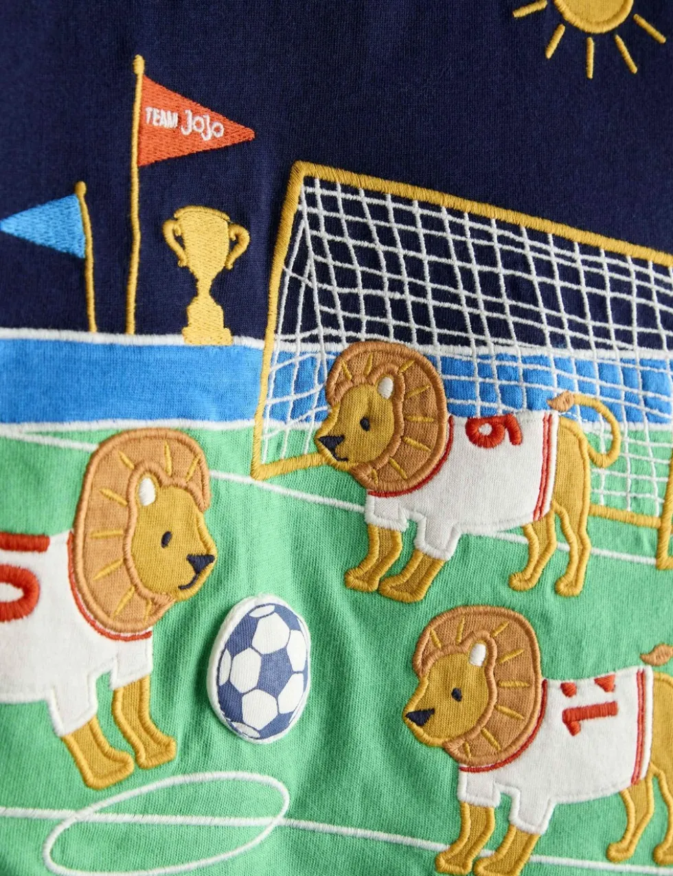 Pure Cotton Three Lions Football T-Shirt (6 Months-7 Years)