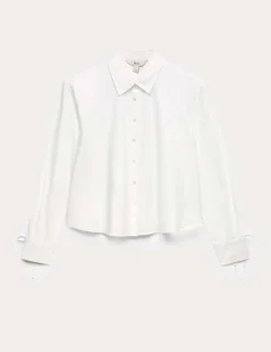 Pure Cotton Tie Cuff Swing Shirt