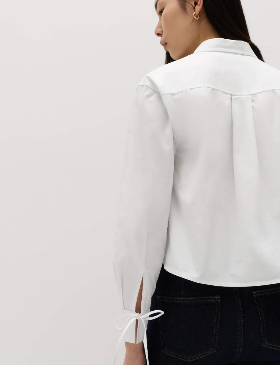 Pure Cotton Tie Cuff Swing Shirt