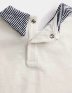 Pure Cotton Tie Neck T-Shirt (0 Mths-3 Yrs)
