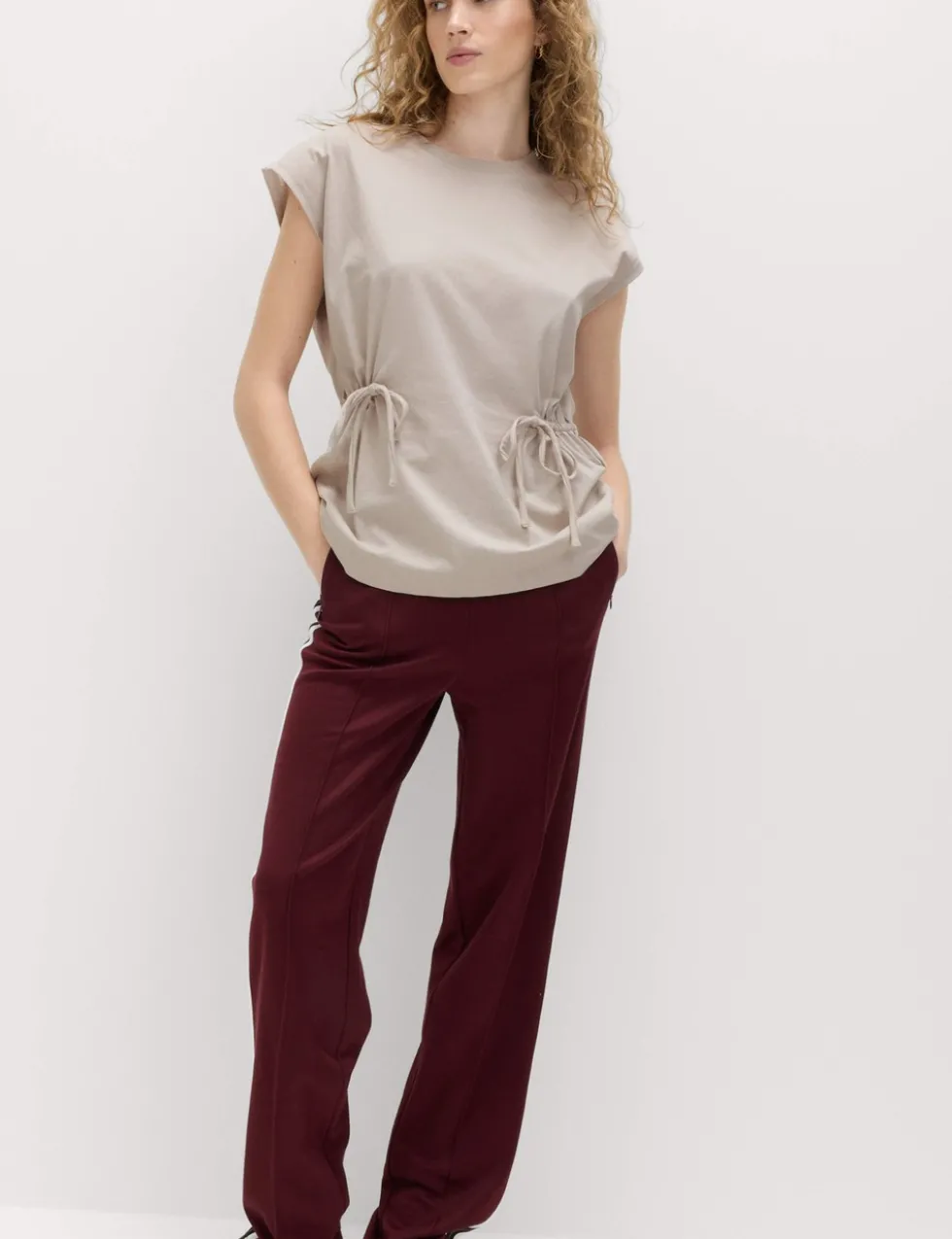 Pure Cotton Tie Waist Oversized T-Shirt