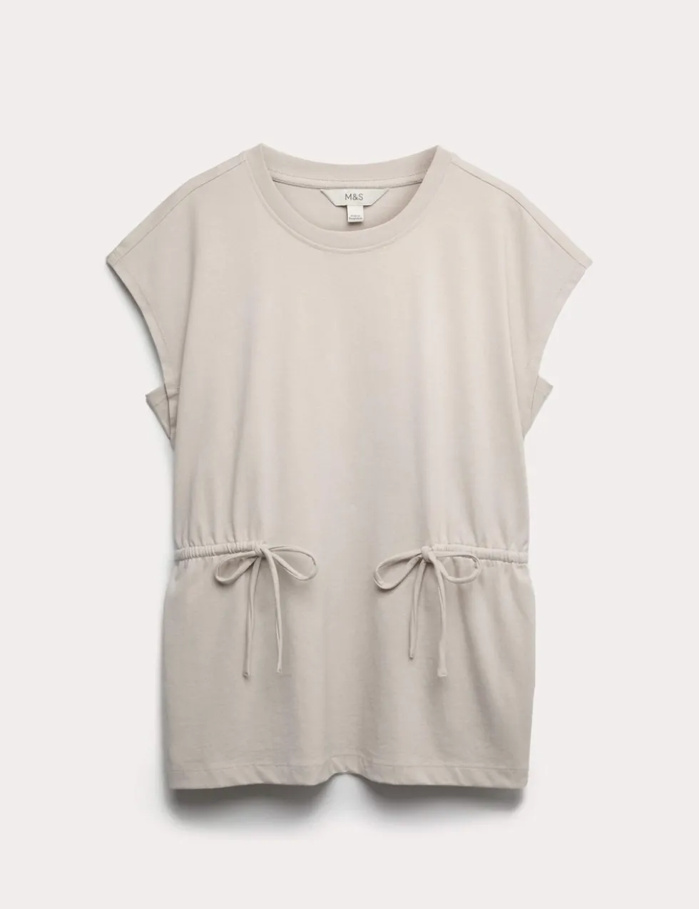 Pure Cotton Tie Waist Oversized T-Shirt