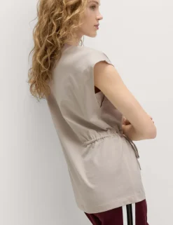 Pure Cotton Tie Waist Oversized T-Shirt