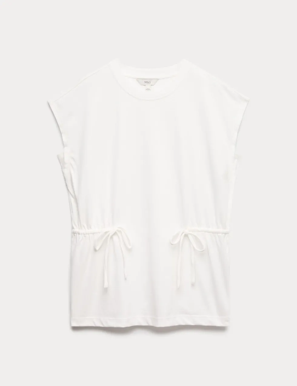 Pure Cotton Tie Waist Oversized T-Shirt