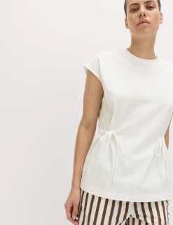Pure Cotton Tie Waist Oversized T-Shirt