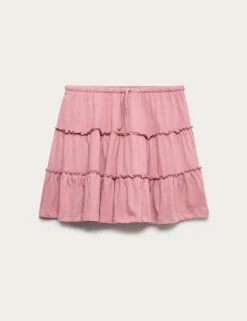 Pure Cotton Tiered Skirt (6-16 Yrs)
