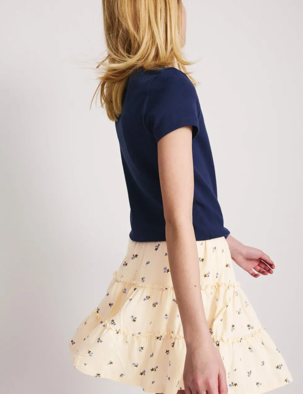 Pure Cotton Tiered Skirt (6-16 Yrs)