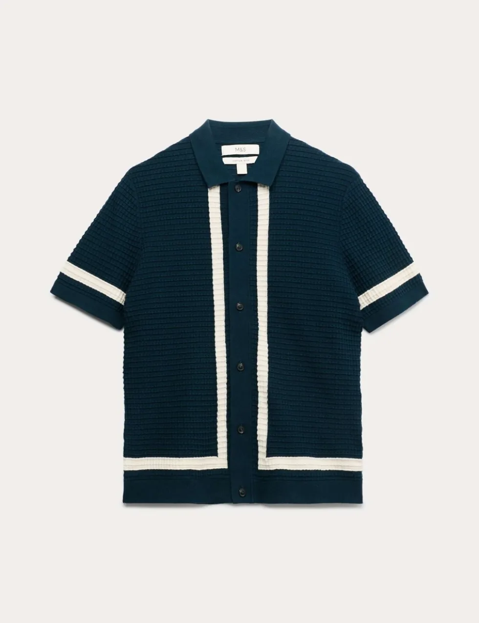 Pure Cotton Tipped Knitted Polo Shirt