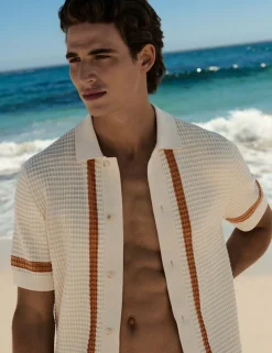 Pure Cotton Tipped Knitted Polo Shirt