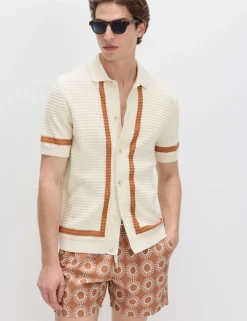 Pure Cotton Tipped Knitted Polo Shirt