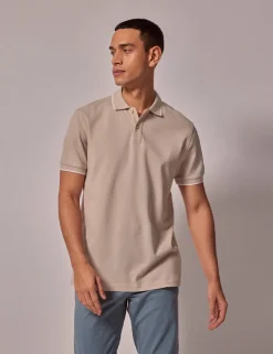 Pure Cotton Tipped Polo Shirt