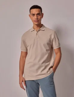 Pure Cotton Tipped Polo Shirt