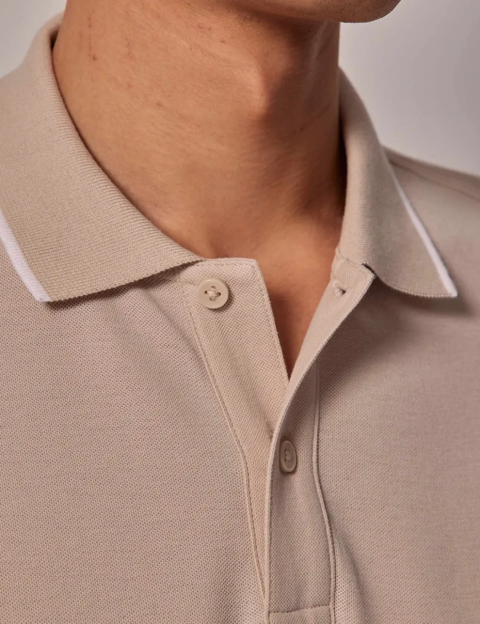 Pure Cotton Tipped Polo Shirt