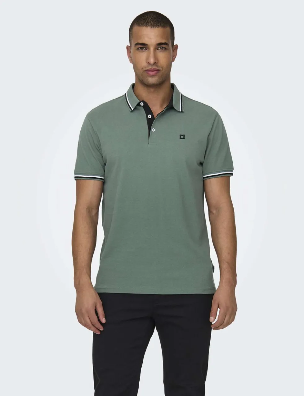 Pure Cotton Tipped Polo Shirt