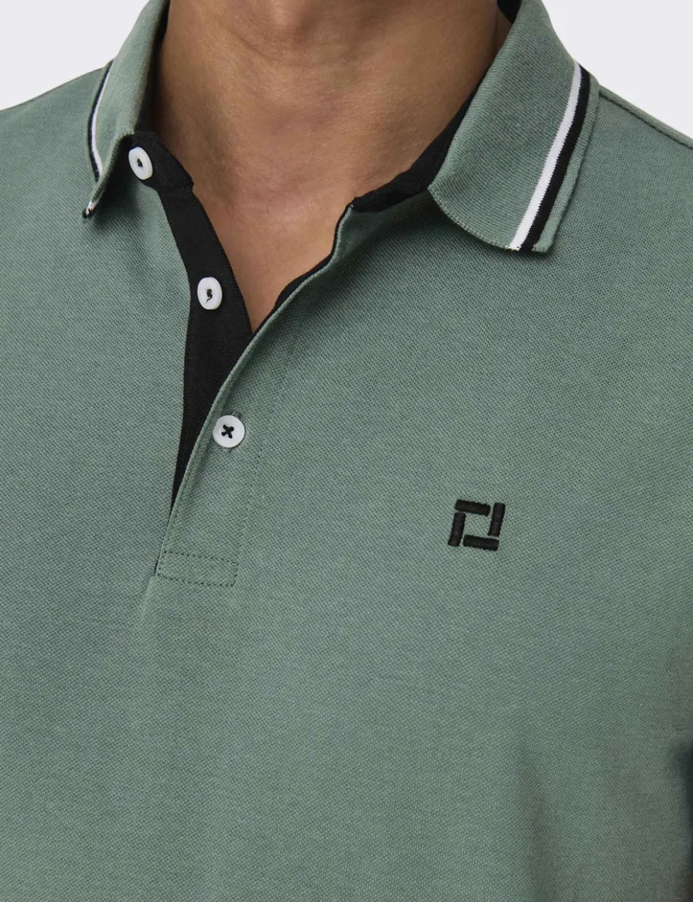 Pure Cotton Tipped Polo Shirt