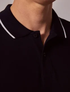 Pure Cotton Tipped Polo Shirt
