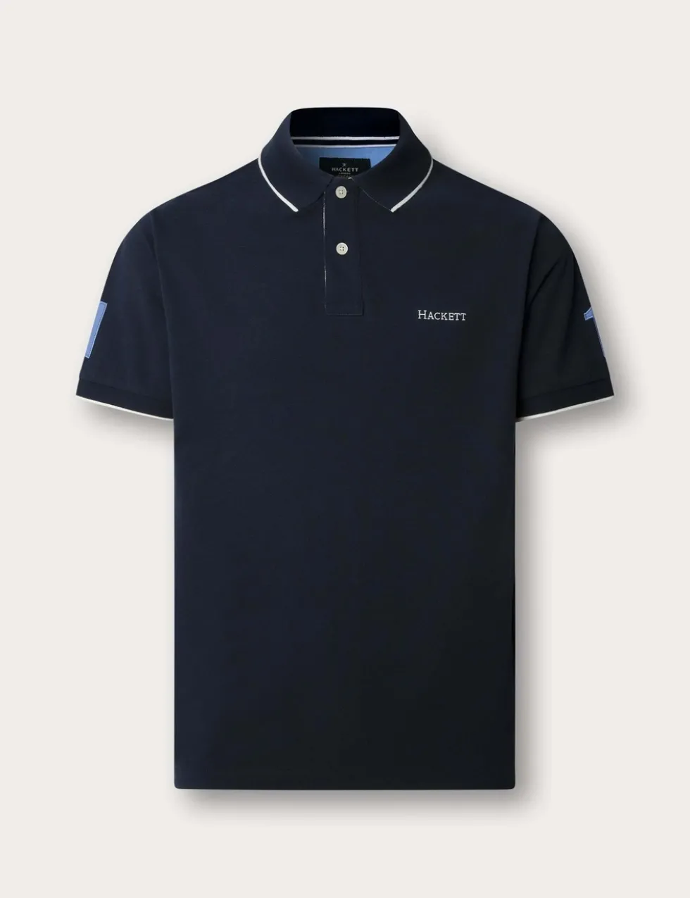 Pure Cotton Tipped Striped Polo Shirt