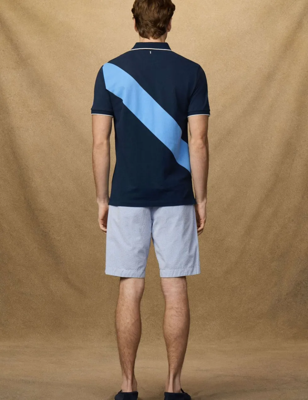 Pure Cotton Tipped Striped Polo Shirt