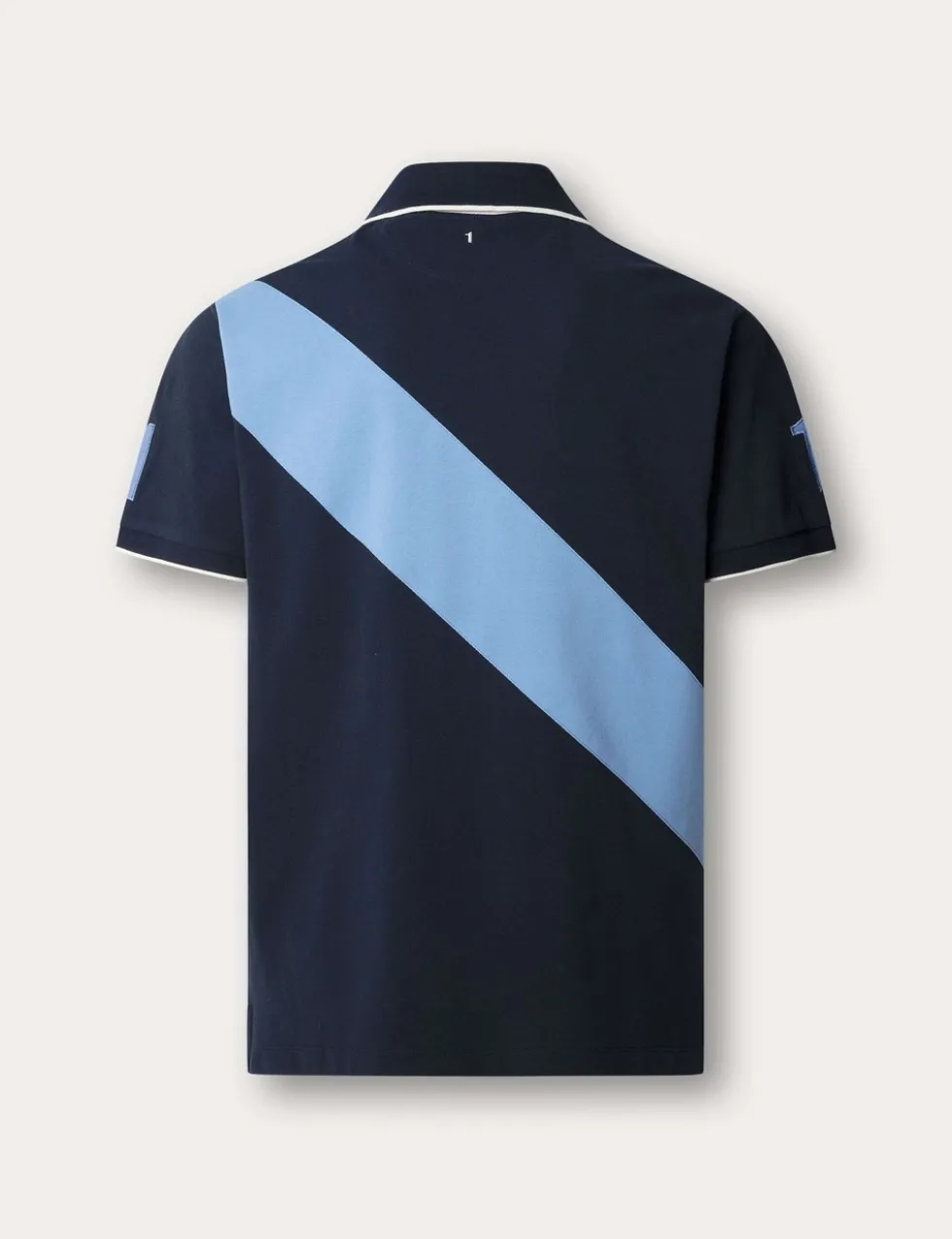 Pure Cotton Tipped Striped Polo Shirt