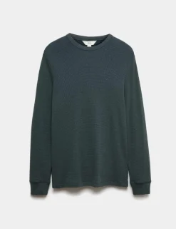 Pure Cotton 2-Tone Waffle Sweatshirt
