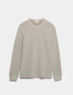 Pure Cotton 2-Tone Waffle Sweatshirt